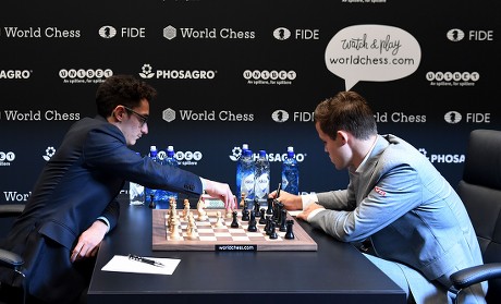 World Chess Championship in London 2018. Magnus Carlsen, World number One  from Norway, retained his title against Fabiano Caruana after a tie-break  Stock Photo - Alamy