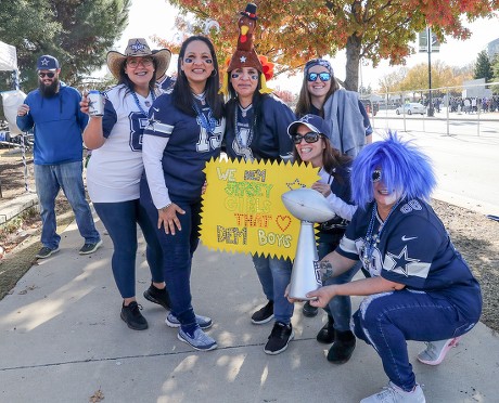 Dallas Cowboys Fan Enjoys Food Tailgate Editorial Stock Photo - Stock Image