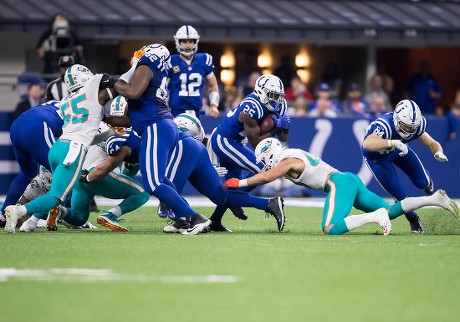 Indianapolis, Indiana, USA. 25th Nov, 2018. Miami Dolphins linebacker Kiko  Alonso (47) during NFL football game action between the Miami Dolphins and  the Indianapolis Colts at Lucas Oil Stadium in Indianapolis, Indiana.