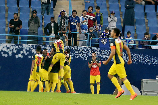 Alhilal Player Bafetimbi Gomis Celebrates After Editorial Stock Photo -  Stock Image | Shutterstock Editorial