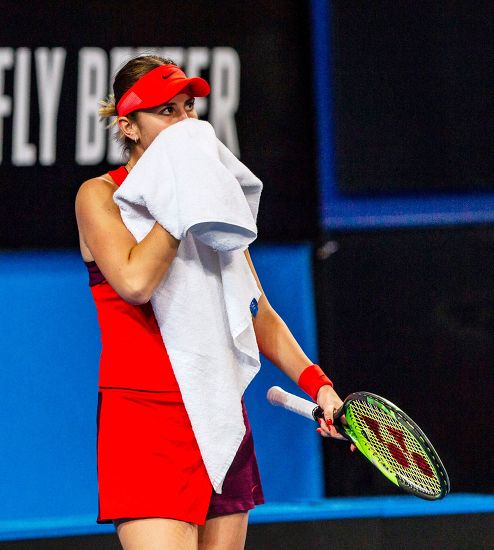 Belinda Bencic Switzerland Reacts During Womens Editorial Stock Photo ...