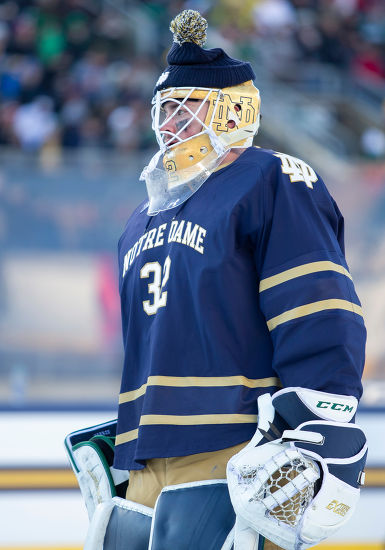 Notre Dame Goaltender Cale Morris 32 Editorial Stock Photo - Stock ...