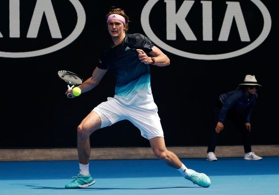 Alexander Zverev Germany Action Against Aljaz Editorial Stock Photo ...