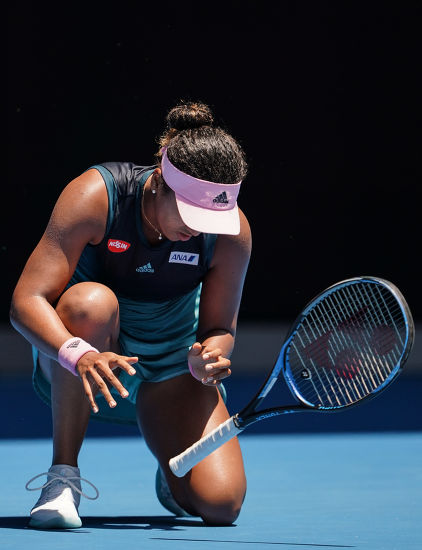 Naomi Osaka Throws Her Racket On Editorial Stock Photo - Stock Image