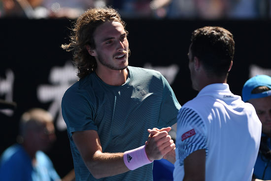 Stefanos Tsitsipas Greece L Shakes Hands Editorial Stock Photo - Stock ...