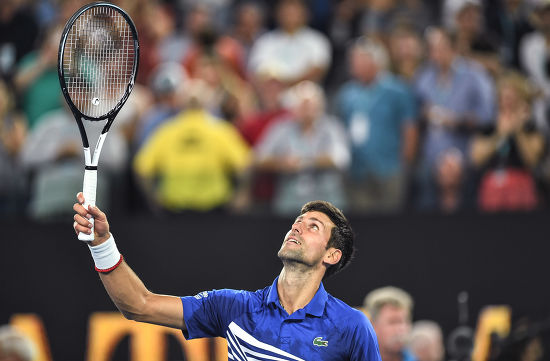 Novak Djokovic Celebrating Victory After His Editorial Stock Photo ...