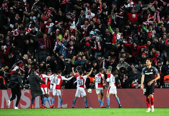 Players Slavia Prague Celebrate Their 43 Editorial Stock Photo - Stock  Image