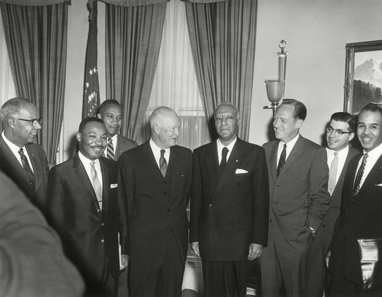 President Eisenhower Civil Rights Leaders Earlier Editorial Stock Photo ...