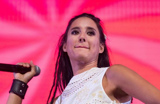 Hungarian Actress Nora Trokan Sings During Editorial Stock Photo ...