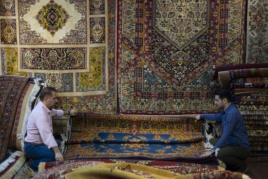 Two Iranian Traders Show Persian Rug Editorial Stock Photo - Stock ...