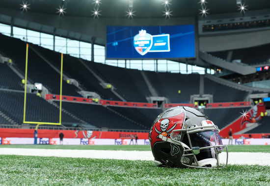 Tampa Bay Buccaneers Helmet Side Pitch Editorial Stock Photo