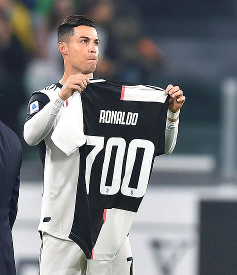 Juventus Cristiano Ronaldo Holds Jersey Reading Editorial Stock Photo -  Stock Image