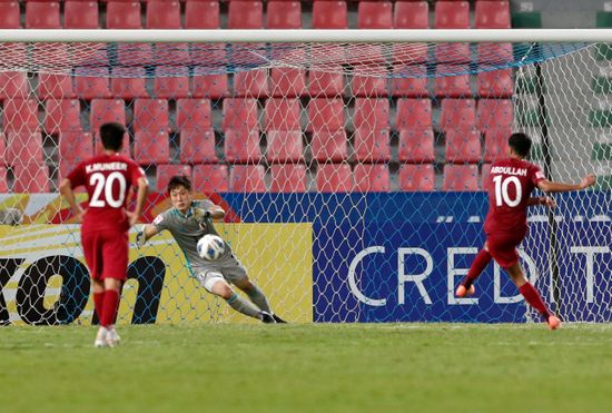 Qatars Abdullah Al Ahrak R Scores Editorial Stock Photo Stock Image