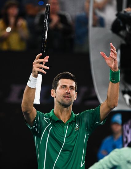 Novak Djokovic Celebrates Victory After His Editorial Stock Photo ...