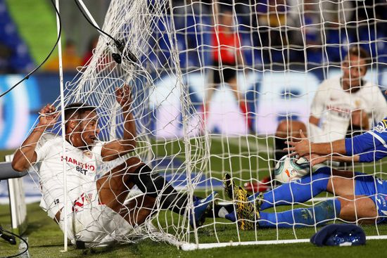 Sevillas Fernando Reges L Reacts After Editorial Stock Photo Stock 