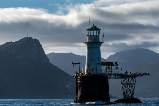 Birds Rest On Roman Rock Lighthouse Editorial Stock Photo - Stock Image ...