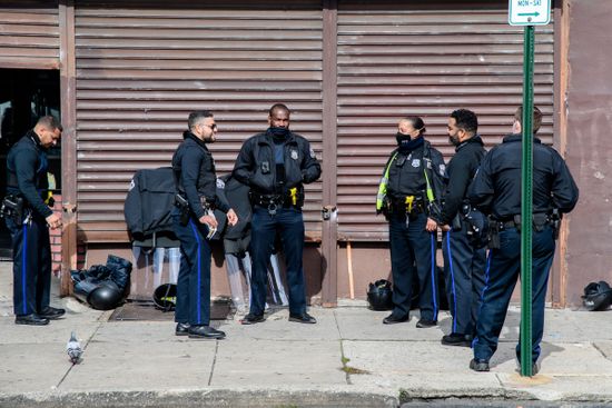 Philadelphia Police Gather Riot Shields Editorial Stock Photo - Stock ...