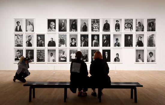 Visitors Look Portraits Entitled Faces Phases Editorial Stock Photo ...