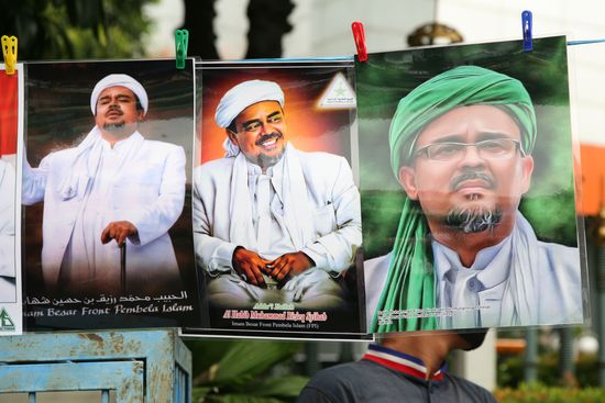 Poster Depicting Islamic Defenders Front Aka Editorial Stock Photo ...