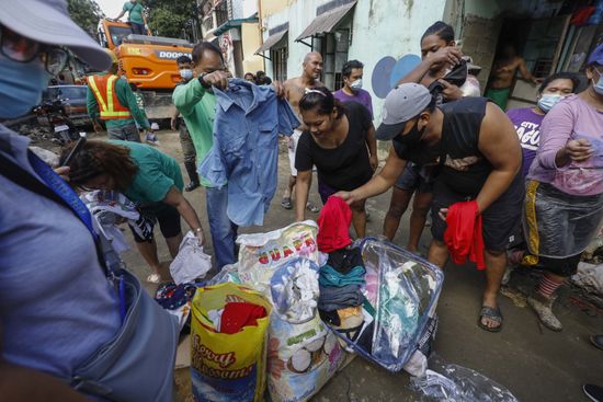 Typhoon Affected Residents Choose Clothes Donated Editorial Stock Photo ...