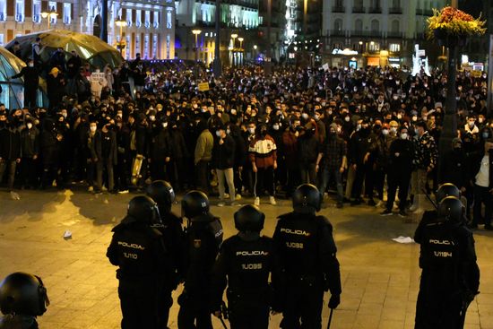 Madrid Riots Thousands Demand Pablo Hasel Editorial Stock Photo - Stock ...