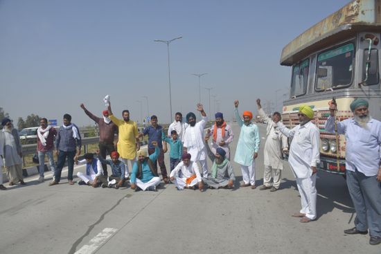 Farmers Block Eastern Peripheral Expressway Dasna Editorial Stock Photo ...