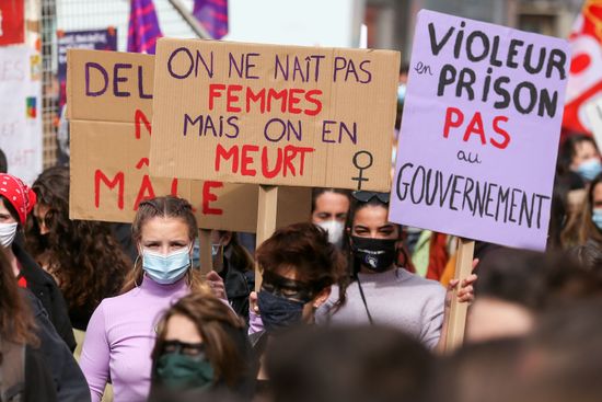 People Holding Sign Denounce Situation Women Editorial Stock Photo ...
