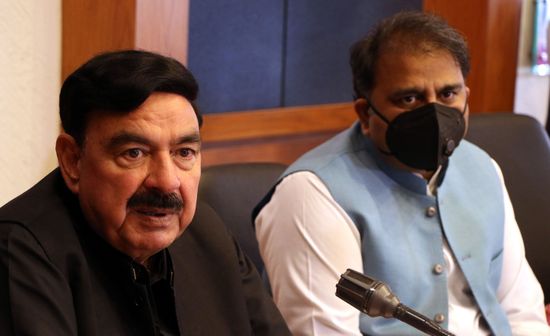 Sheikh Rasheed Pakistans Interior Minister L Editorial Stock Photo ...