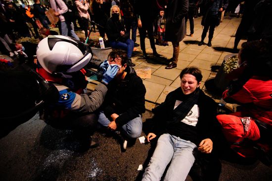 Protesters Receive First Aid After Riot Editorial Stock Photo - Stock ...