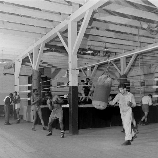 Inmates Gathering Inside Boxing Gym San Editorial Stock Photo Stock
