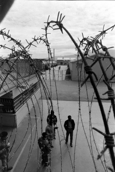 Inmates Gathering Yard Soledad State Prison Editorial Stock Photo