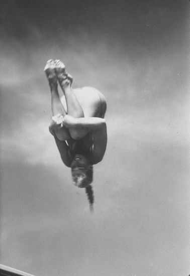 Diver Kathy Hartwig Somersaulting Air Editorial Stock Photo - Stock ...