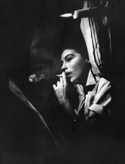 Actress Ava Gardner Smoking Cigarette Scene Editorial Stock Photo ...