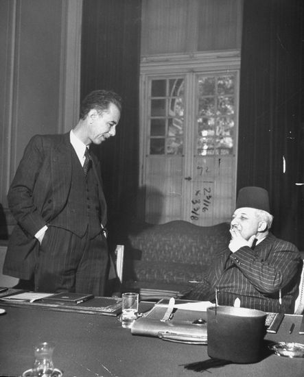 Abdul Rahman Azzam Pasha L Talking Editorial Stock Photo Stock Image