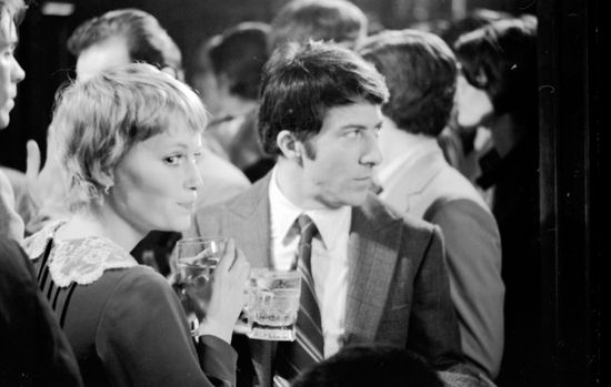 Actor Dustin Hoffman Holding Drink Standing Editorial Stock Photo ...