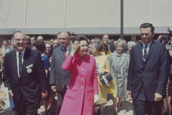 President Lyndon Johnsons Wife Lady Bird Editorial Stock Photo Stock