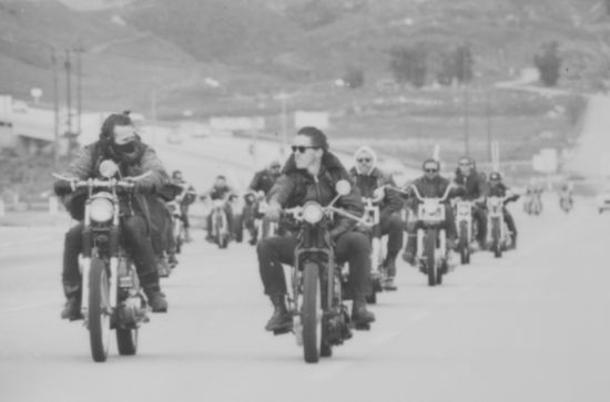 Hells Angels Members Riding Their Motorcycles Editorial Stock Photo ...