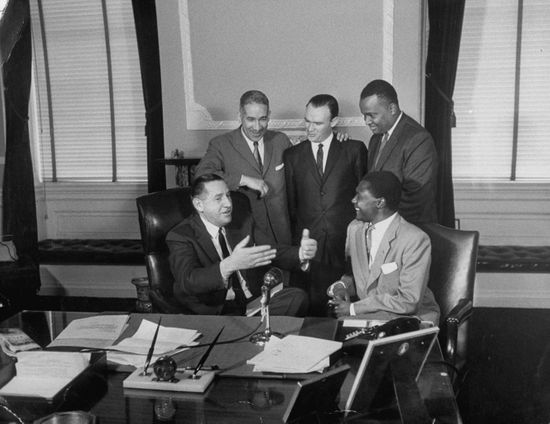 Gov Foster Furcolo Fore L Guest Editorial Stock Photo Stock Image