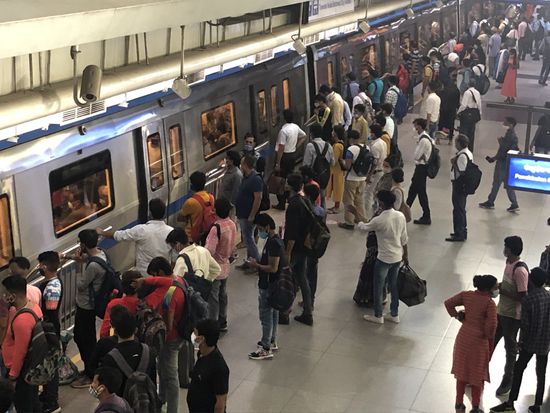 Commuters Rajiv Chowk Metro Station After Editorial Stock Photo - Stock ...