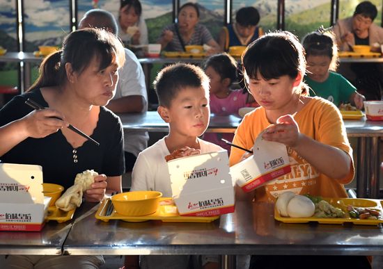 Residents Have Dinner Temporary Relocation Site Editorial Stock Photo ...
