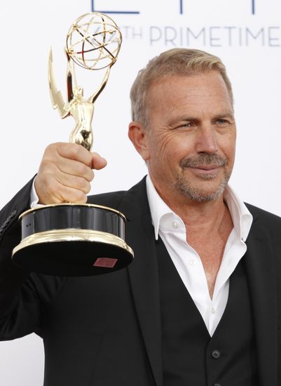 Kevin Costner Holds Emmy He Won Editorial Stock Photo - Stock Image ...