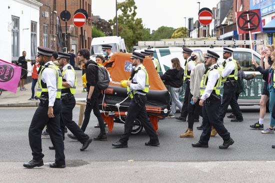 Police Surround Inflatable Life Raft On Editorial Stock Photo - Stock ...