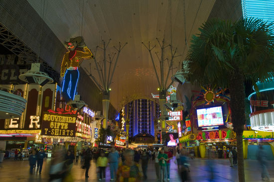Fremont Street Night Las Vegas Nevada Editorial Stock Photo - Stock ...