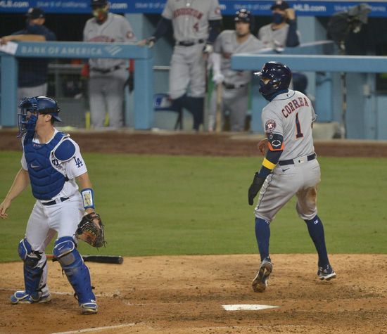 Houston Astros Carlos Correa Scores On Editorial Stock Photo - Stock