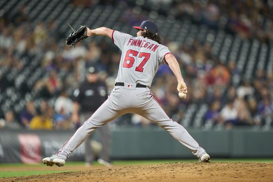 Washington Pitcher Kyle Finnegan 67 Throws Editorial Stock Photo ...