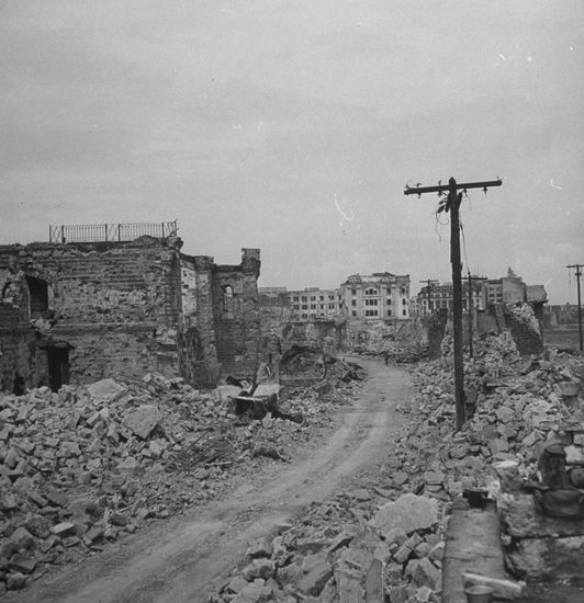 Debris Rubble Bombed Out Buildings Line Editorial Stock Photo - Stock ...