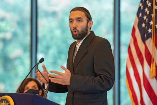 Assembly Member Simcha Eichenstein Speaks During Editorial Stock Photo ...