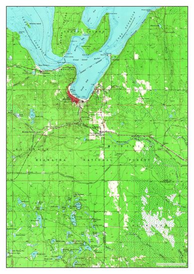 Usa Timeless Maps Munising Michigan Map Editorial Stock Photo - Stock ...