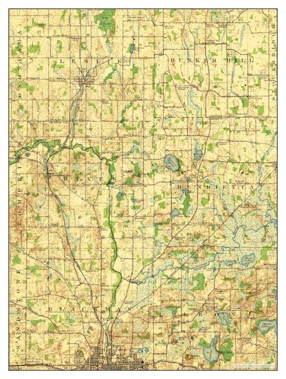 Usa Timeless Maps Rives Junction Michigan Editorial Stock Photo - Stock ...