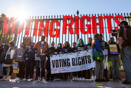 Voting Rights Activists Await Arrest During Editorial Stock Photo ...